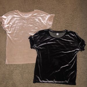 Old navy velvet tee ruffle sleeve tops bundle